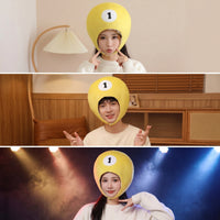 Soft Billiard Ball Mask Padded Billiard Ball Mask Lightweight Headwear Oversized for Partygoers