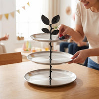 3 Tier Dessert Stand Sturdy Fruit Tray Stand Elegant Finish for Party