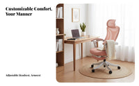Ergonomic Reclining Chair with Footrest cradle Computer Seat Adjustable neck restrest 350lbs Weight Capacity for Workstation