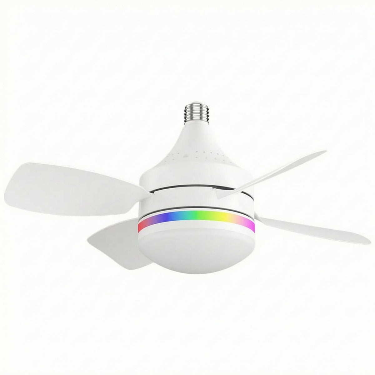 LED Ceiling Fan Light Rainbow Band Ceiling Fan Light Energy Saving for Bedroom