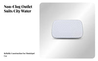 Silicone Nozzles Rectangular Shower Head Airinfusion Rain Shower Head Electroplated Bathroom Fixture Rounded Corners