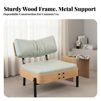 Single-Seater with Wooden Arms design-inspired Upholstered study Chair Light Luxury Comfortable seat pading for Small Spaces