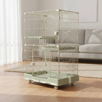 Easy to Clean Cat Villa Enclosure Pull-out Tray Multi-Level Cat Enclosure for Home