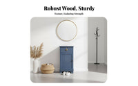Narrow Bedside Cabinet Retro Design Narrow Storage Locker with Drawer Distressed Finish Large Capacity for Bedroom, Small Areas