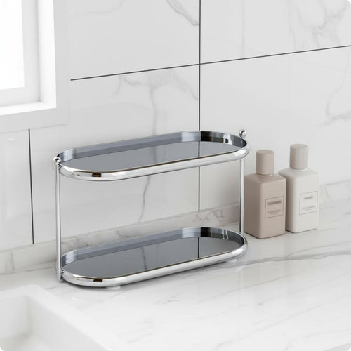 Acrylic Vanity Shelf Space Saving Makeup Display Easily Stands to Clean Household Storage for Desktop