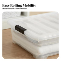 Under-Bed Container Transparent container Organizing Box Large Capacity for Dorm Room