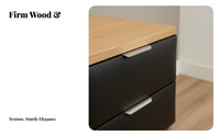 Upholstered 2-Drawer Cabinet Modern Design Nightstand Compact Size for Families