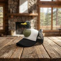 Mesh Back Duck Trucker Hat Breathable Cartoon Duck Hat Unique Novelty Cap Playful for Festivals