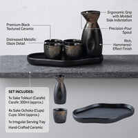 Ceramic Sake Set, Light Luxury Retro Style