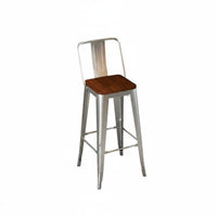 Rustic Pub Table and Stools Sturdy Construction Business-Grade Furniture Built-in Footrest Retro Design for Adults, Adults, Bar