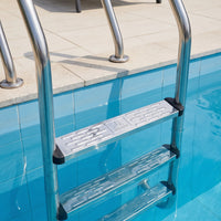 Heavy-Duty Pool Ladder Accessory Rust-Resistant Pool Ladder Support Stainless Steel Hardware Sturdy for Maintenance Teams
