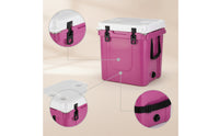 Roto-Molded Cooler Box Portable Cooler with Latches Long-Lasting Insulated Box Secure for Campers, Fishing