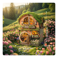 DIY Shelf Vignette Detailed Design 3D Puzzle Bookend LED Lights Wooden 3D Puzzle for Desk