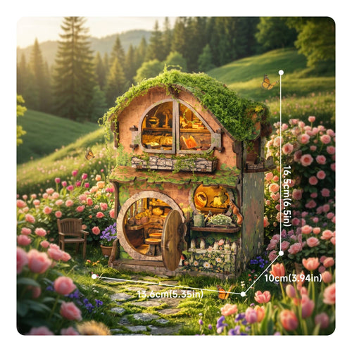 DIY Shelf Vignette Detailed Design 3D Puzzle Bookend LED Lights Wooden 3D Puzzle for Desk