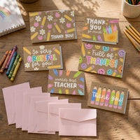 Teacher's Day Greeting Cards with Envelopes - 6-Card Set