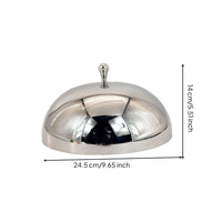 Serving Dome with Pedestal Stainless Steel Food Dome with Base Polished