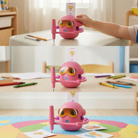 Easy Drawing Robot Compact Robot with Drawing Pen Child-Safe Toy Interactive for Children, Toddlers, Playroom, Classroom, Homeschool