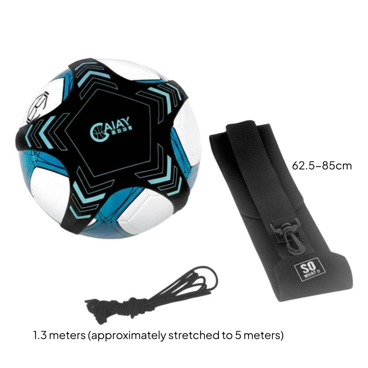 Solo Soccer Kick Adjustable Cord Soccer Ball Return Football Training Belt for Beginners, Kids