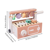 Wooden Outdoor Grill Toy Role-Playing Pretend Grill Set Educational for Young Children