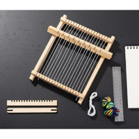 Small Weaving Loom Kit Easy to Assemble Wooden Lap Loom for Beginners, Kids