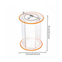 Hexagonal Polishing Barrel High Glass-Like Acrylic Tumbler Drum Leak-Resistant Seal Rotary Polisher Barrel for Technicians, Jewelry Making
