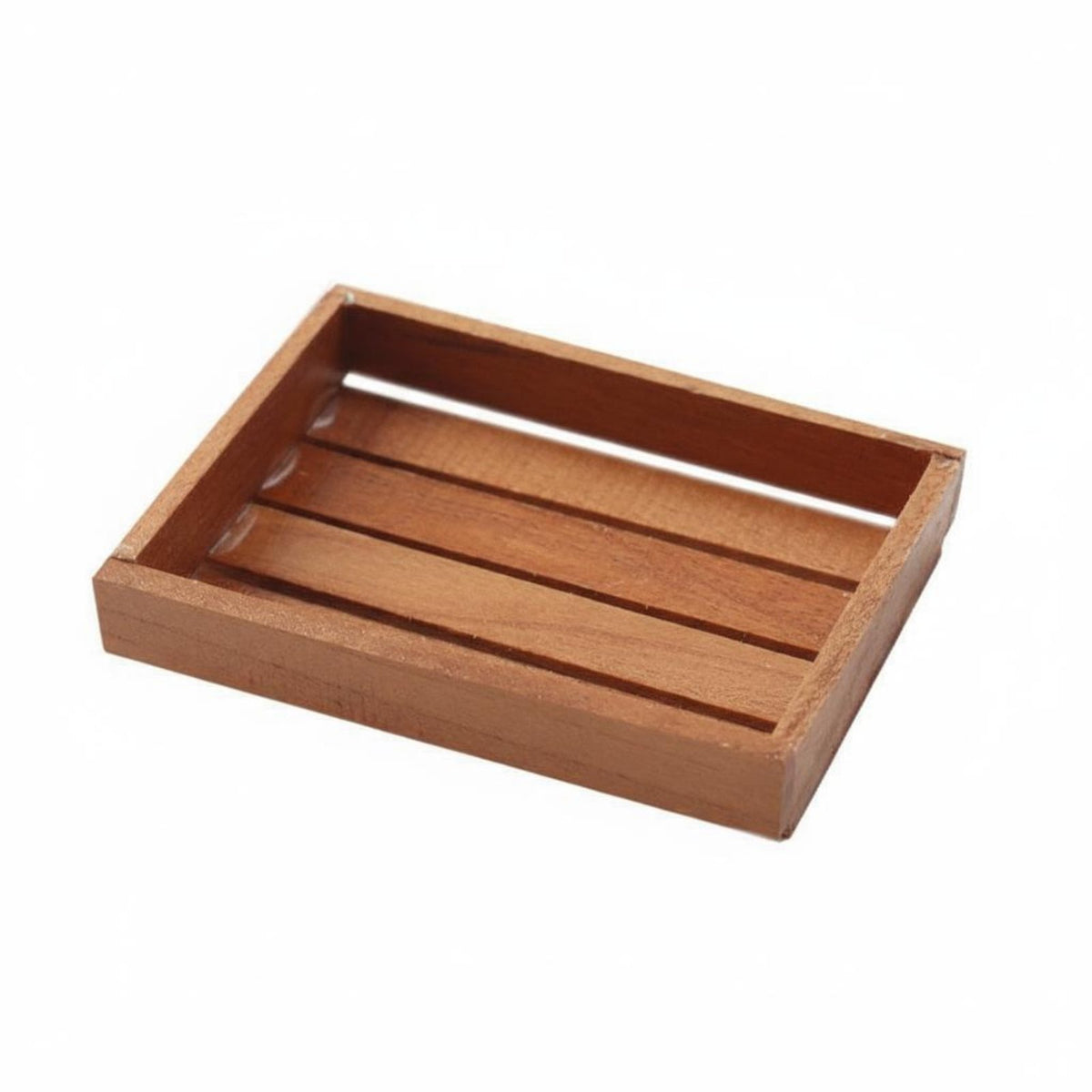 Cherry Wood 1:12 Scale Dollhouse Crate Fine Workmanship Small Wooden Storage Box Handmade for Hobbyists, Miniature Scene