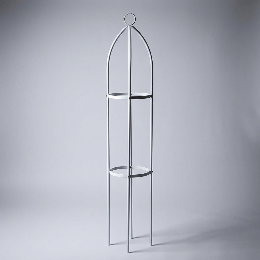 Garden Trellis for Climbing Plants, Metal Plant Support for Indoor and Outdoor Plants, Arched Garden Obelisk with Steel Frame, 1 Pack Unit