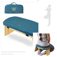 Cross-border embroidered detachable yoga stool meditation stool home kneeling stool bamboo wooden prayer stool