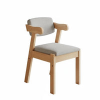 Z-Shaped Frame Side Chair Modern Minimalist Design Upholstered Armchair with Rear Rest Versatile High-Density Foam Padding