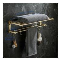 Brushed Gold Brass Towel Rack
No-Drill Wall Shelf Organizer