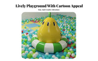 Multi-Activity Inflatable Castle Includes Slide and Seesaw Bounce House Vividly Colored Safety-Focused Design for Children