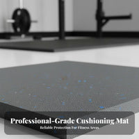 Sound Insulating Shock Absorbing Gym Flooring Noise Reducing Heavy Duty Workout Flooring High Density Weight Room Floor Mat Slip-Resistant for Weightlifters, Fitness Studio