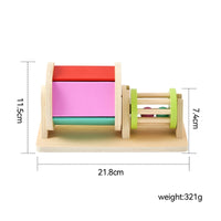 Colorful Wooden Toy with Rotating Drums Educational Wooden Rotating Drum Vibrant Rotating Drum Toy Tabletop for Preschoolers