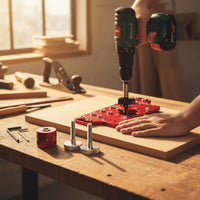 Aluminum Alloy Cabinet Hardware Jig Precision Woodworking Drilling Positioning Guide Long-Lasting Cabinet Handle Jig Heavy-Duty for Furniture Making