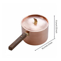 Copper Pot with Lid Artisanal Hammered Copper Pot Straight-Sided