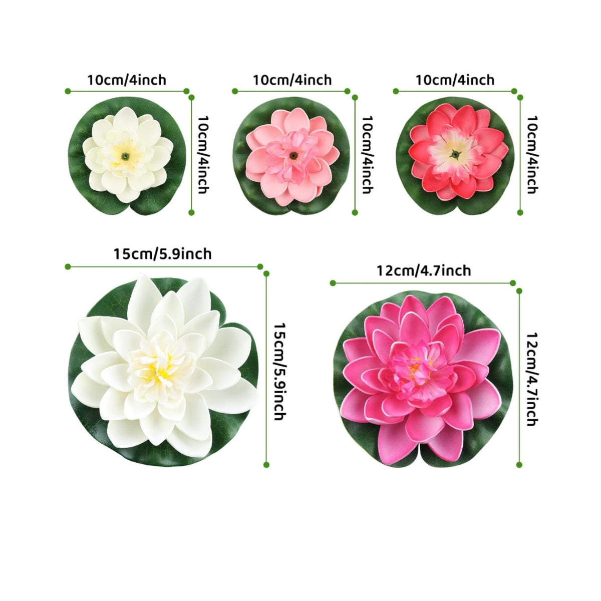 10 Pieces Artificial Flowers Varied Three Sizes Foam FlowersRealistic Garden Decoration