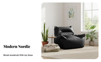 Lazy Sofa Foam-Filled Lounge Chair Nordic & fashion Highspine floor lounger Chair No Assembly Required Indoor Seating Lightweight for Students, Book Readers, Living Room, Bedroom, perusing corner, Home Office