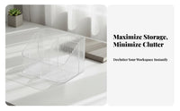 Multi-Compartment Organizer Clear View Desk Organizer Space-Saving for Desktop