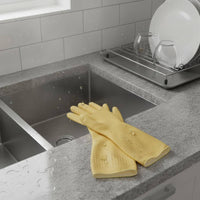 Yellow Dishwashing Gloves All-Purpose Reusable Latex Household Cleaning Mitts for Women, Men, General Housekeeping, Laundry