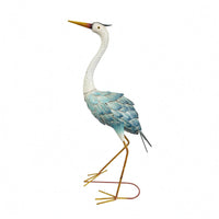 Cast Iron Crane Statue Textured Iron Crane Statue Stable Garden Base Decor for Courtyard