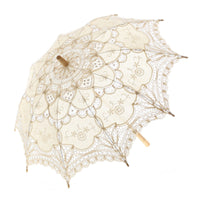 Lace Sunshade Decorative Sunshade with Wooden Handle Lightweight for Cosplayers