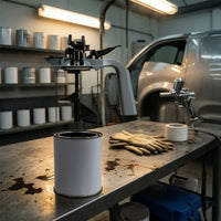 Sealed Paint Mixing Lid with Hand Crank Removable Paint Can Lid with Mixing Blade Rotary Manual for Painters, DIYers, Mechanics, Auto Body Shops, Workshops, Garage