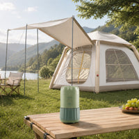 Sunsunscreen Inflatable Tent with Front Canopy Waterproof Inflatable Tent with Awning Wear-Resistant Shelter Windproof for Families