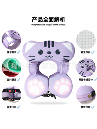 婴儿游泳圈免充气腋下圈卡通猫爪防侧翻防呛水可调宝宝游泳圈定制