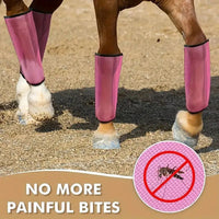 Horse Leg Fly Protection Sleeves - Anti-Bite Mesh Leg Guards for Equestrian Use