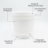 4L Food Storage Container with Lid, Airtight Food Storage Bucket, Kitchen Storage Boxes with Lids fo - Image 6