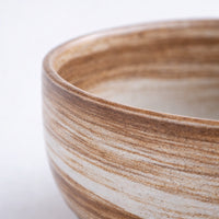 Japanese Ceramic Rice Bowl, Rusted Glaze, 12-12.9cm