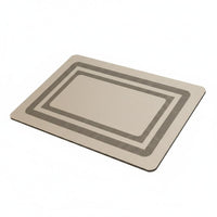 Diatom Mud Bath Mat Rectangular Home Accessory Printed Line Pattern for Doorway