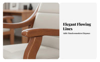 Padded Wood-Frame Armchair Sturdy and Long-Lasting Padded Reading Armchair