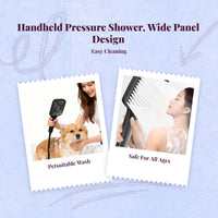 High Pressure Shower Head, Handheld Pressurized Spray, Adjustable Modes, Leak-resistant, Bathroom enhancement
